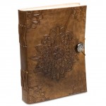 Mandala notebook with leather cover