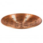 Copper plate with flower of life design