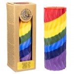 Scented candle rainbow waves