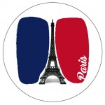 Set of 4 Paris circle coasters by Cbkreation
