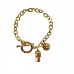 Chikako Kimmidoll Swarovski Chain Bracelet with Charm