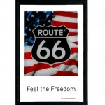 US Route 66 USA flag mirror