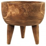 Wooden cup on feet style Natural diameter 20 cm
