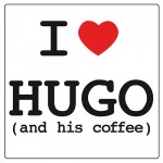 I LOVE... personnalized Set of 4 Square coasters