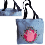 Barbapapa baroque Striped Canvas totes bag