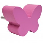 Furniture knob for children - sold individually - Pink Butterfly