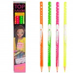 Set of 4 neon colored pencils Top Model