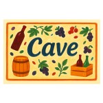 Metal Wine Cellar Door Sign