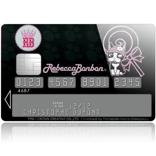 Rebecca Bonbon credit card sticker