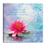 Buddha quote zen canvas wall art 40 x 40 cm