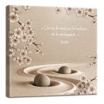 Buddha quote zen canvas happiness 40 x 40 cm
