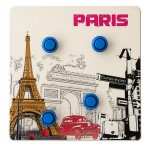 Paris magnetic memo board 25 x 25 cm with 4 magnets