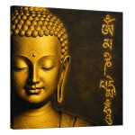 Golden Buddha canvas wall art 40 x 40 cm