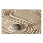 Zen Buddha quote canvas sand and bamboo 60 x 40 cm
