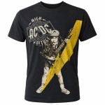 Men's Black AC-DC T-shirt Size L