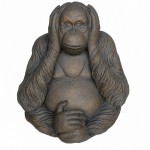 Great patina Orangutan statuette Nothing Hear