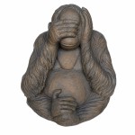 Great patina Orangutan statuette Nothing Saw
