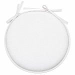 Nelson round white chair cushion 40 cm