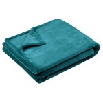 Duck blue fleece throw blanket 130  160 cm