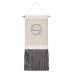 B�line cotton wall hanging with wooden rod 45 x 35 cm