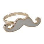 White Moustache Ring