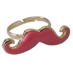 Pink Moustache Ring