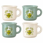Set of 4 Provence Espresso Cups Ceramic Gift Box