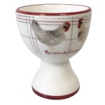 Faye Stoneware Egg Cup Country Hen Design