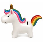 Rainbow unicorn ceramic money box