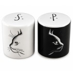 Faye Black and White Cat Salt and Pepper Shakers