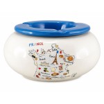 Moroccan Ceramic Ashtray France Map Design 15 cm