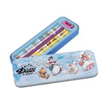 Diddl Metal Pencil Case with 6 Coloured Pencils and Sharpener
