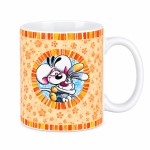 Diddl orange ceramic mug 325 ml