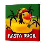 Rasta Duck Frame canvas
