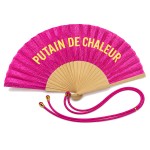 Pink Glitter Hand Fan with Wrist Strap
