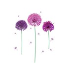Purple Allium Wall Sticker 70 x 50 cm