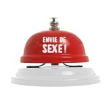 Table bell �Need sex!� in red metal � funny desk bell � � 7.5 cm