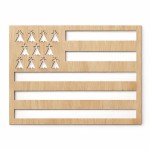 Breton Flag Wooden Wall Decor 90 cm