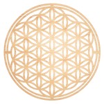 Flower of life wooden wall decoration 60 cm openwork design