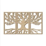Tree of Life Wooden Wall Decor Triptych � 70 � 40 cm