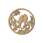Birds on Branch Wooden Wall Decor � 40 � 40 cm