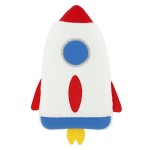 Childrens Hot Water Bottle  White Fur Rocket