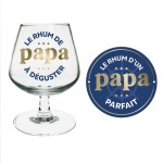 Papa Rum Gift Set Glass and Coaster Father's Day Gift