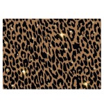 Black, Brown and Gold Leopard Placemat 30.5 x 42.5 cm
