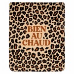 Leopard print throw Bien au chaud 150x125 cm polyester