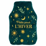 Cherry stone heat pad green embroidered winter design 24 cm