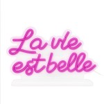 La vie est belle Pink LED Neon Lamp USB