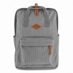 Ribbed Effect Backpack with Laptop Compartment 41 cm