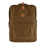 Ribbed Effect Backpack with Laptop Compartment 41 cm
