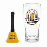 Beer Glass Gift Set with Funny Bell